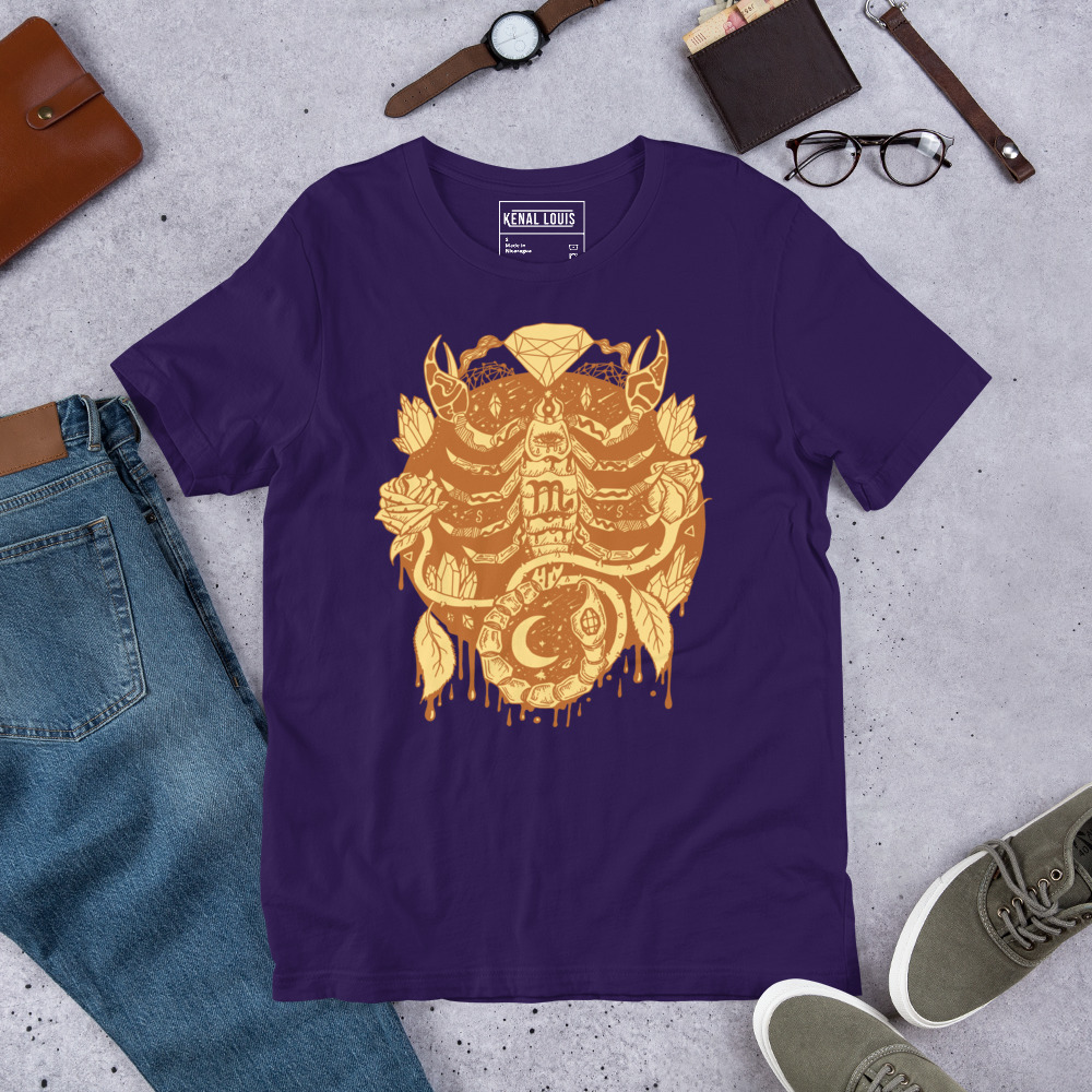 Terracotta Mystic Scorpio Zodiac - Scorpio T-shirt - Image 5