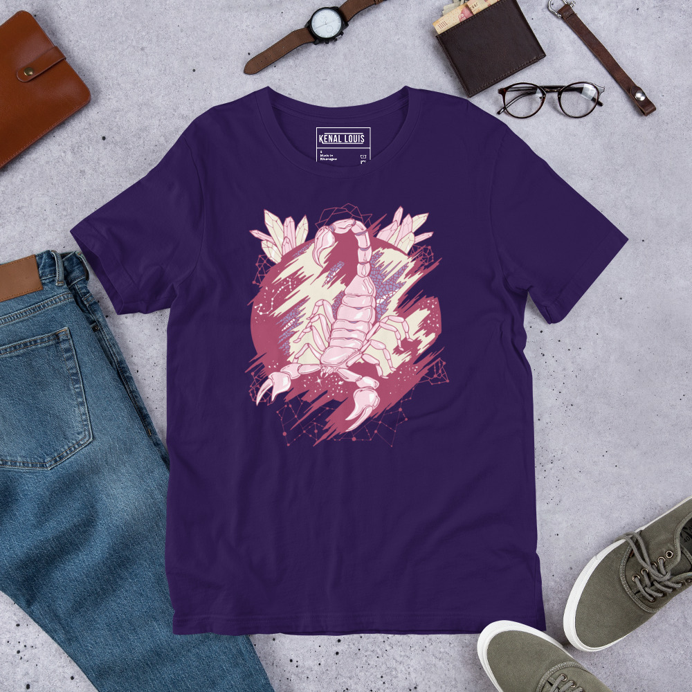 Lavender Cosmic Scorpion - Scorpion T-shirt - Image 5