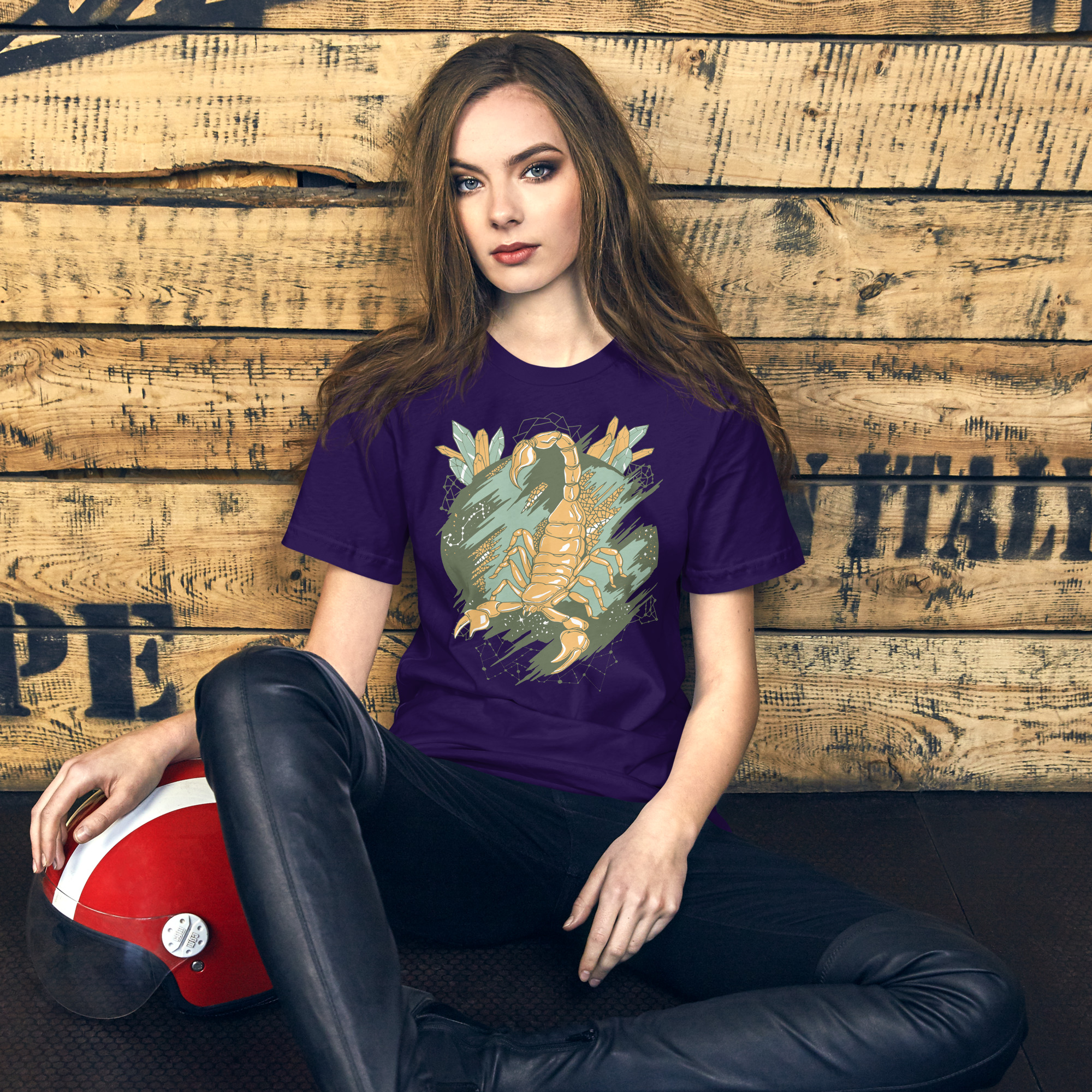 Sage Green Cosmic Scorpion - Scorpion T-shirt - Image 3