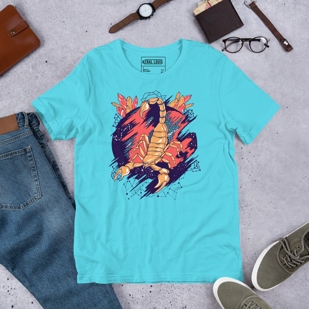Retro Triadic Cosmic Scorpion - Scorpion T-shirt - Image 6