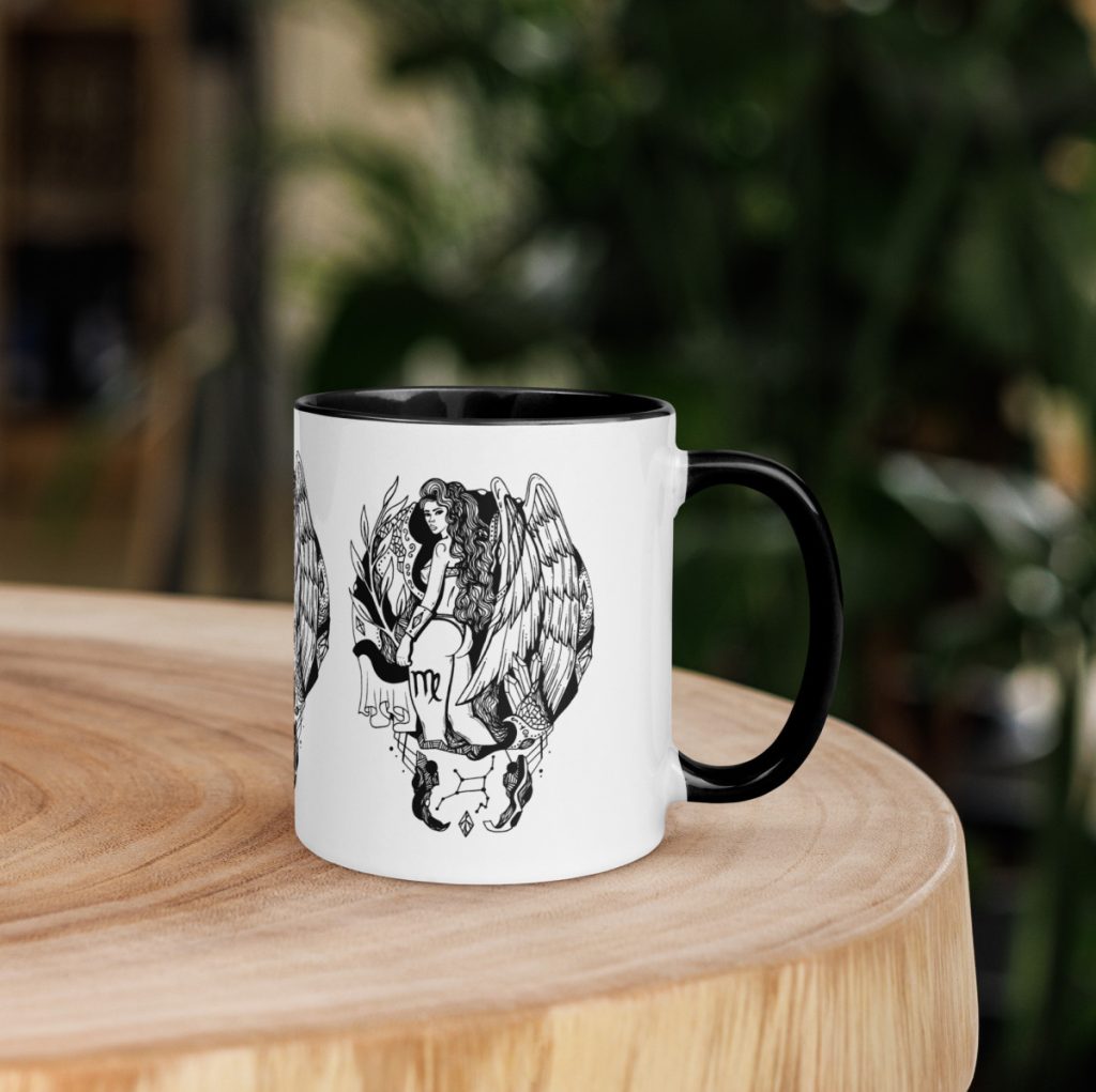 Delicate Virgo zodiac coffee mugs ceramic design perfect gift for women eleven ounces