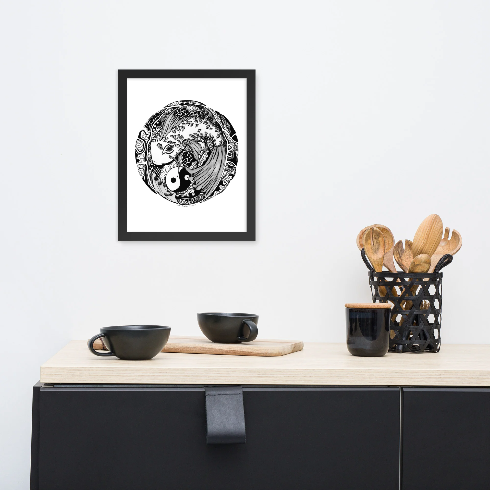 Koi of Balance - Koi Fish Framed Art Print - Image 3