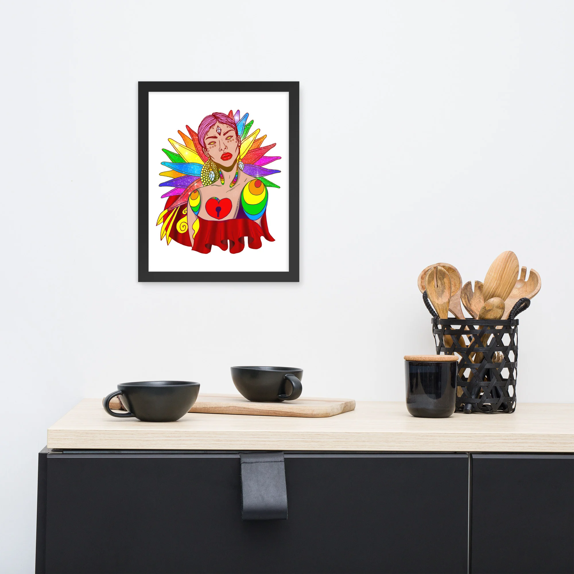 Pride Beauty in Frames - Pride Framed Art Print - Image 3