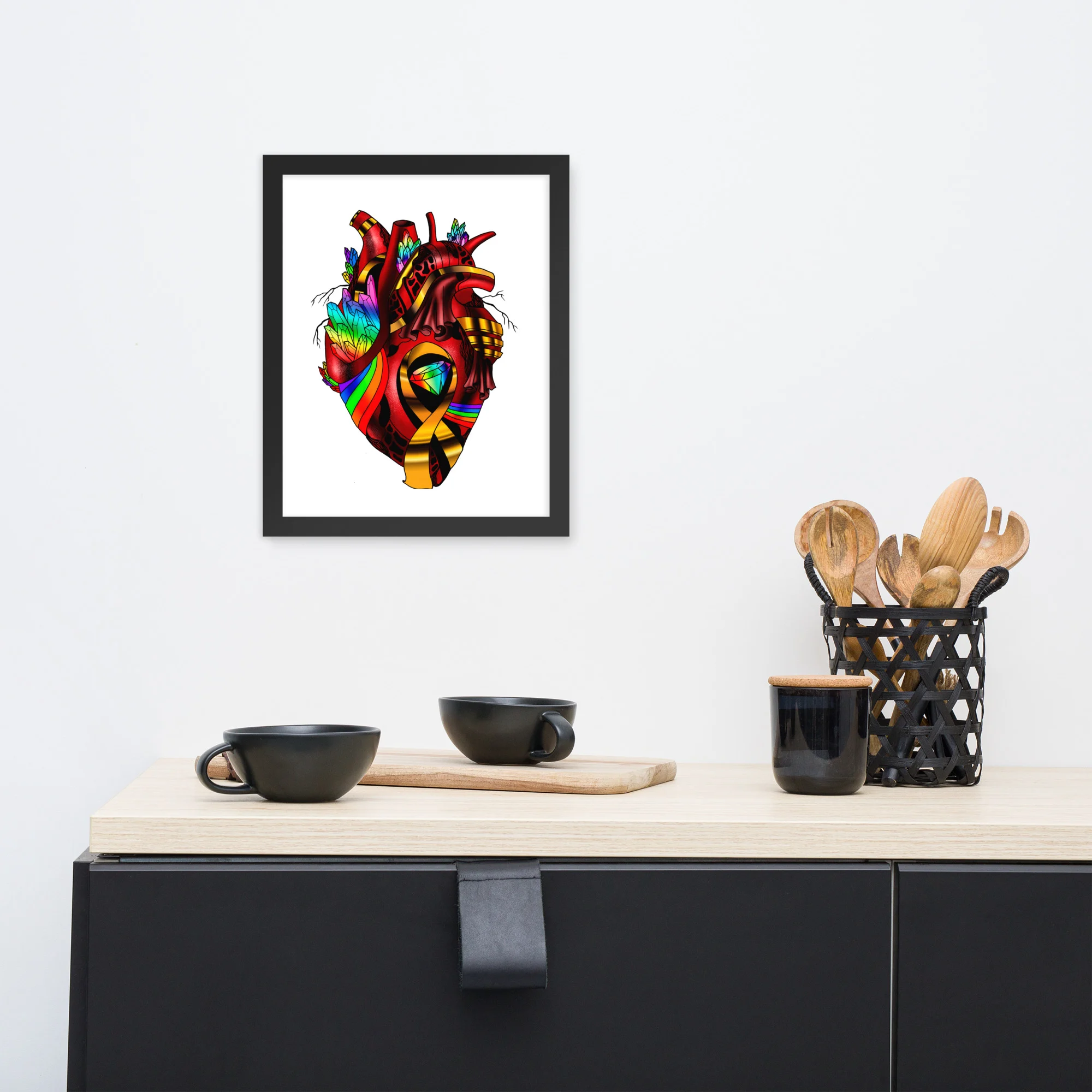 Pride Awareness Heart in Frames – Pride Framed Art Print - Image 3