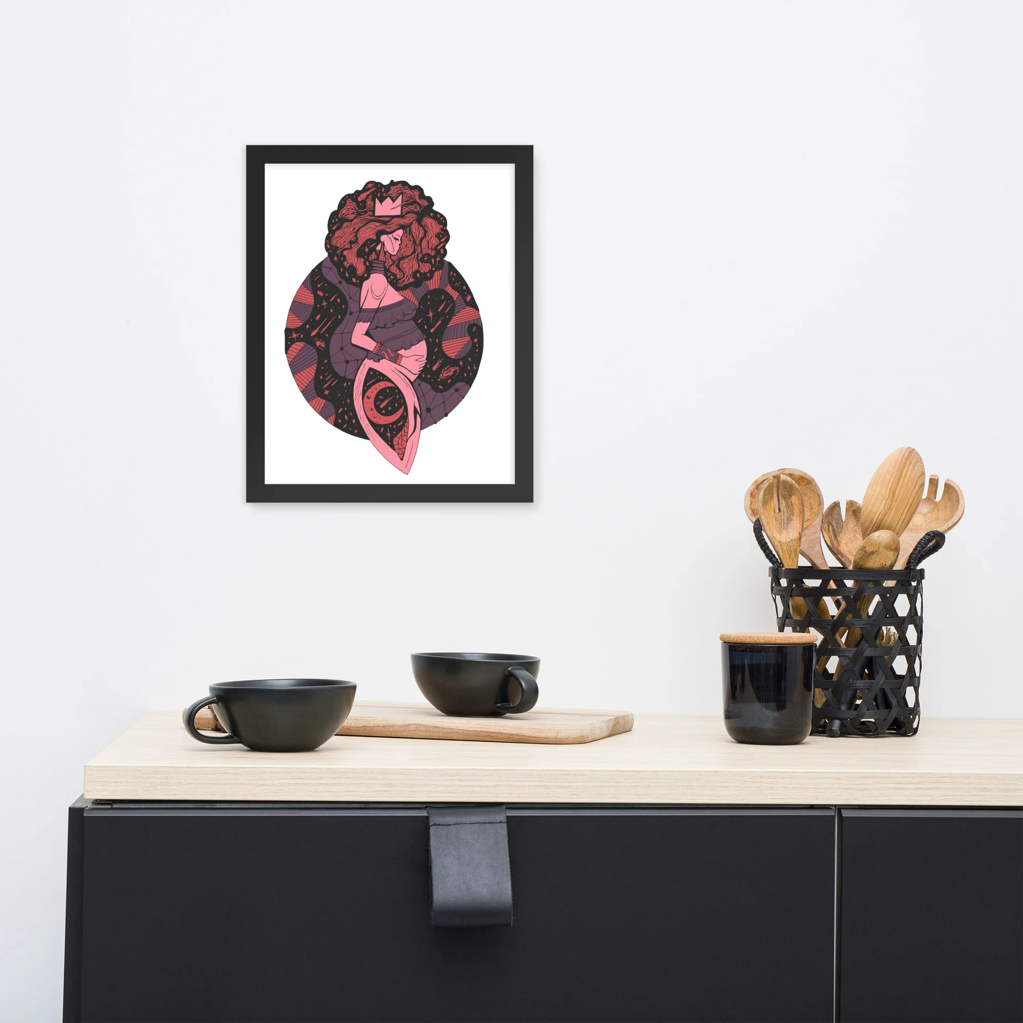 Amber and Rose Birth of Sahelle | Art gift for Mom Framed Art Print - Image 2