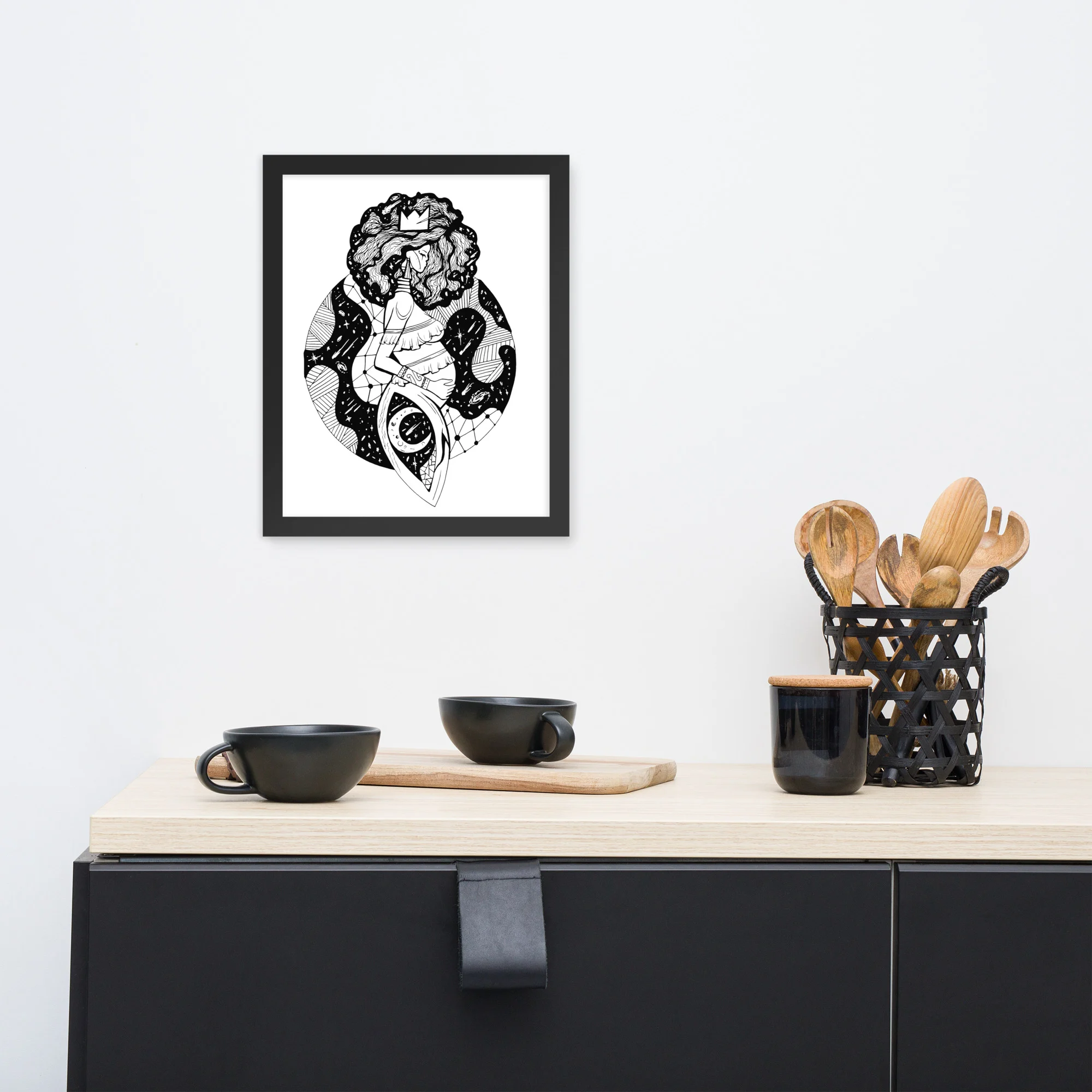 Birth of Sahelle | Art gift for Mom Framed Art Print - Image 2