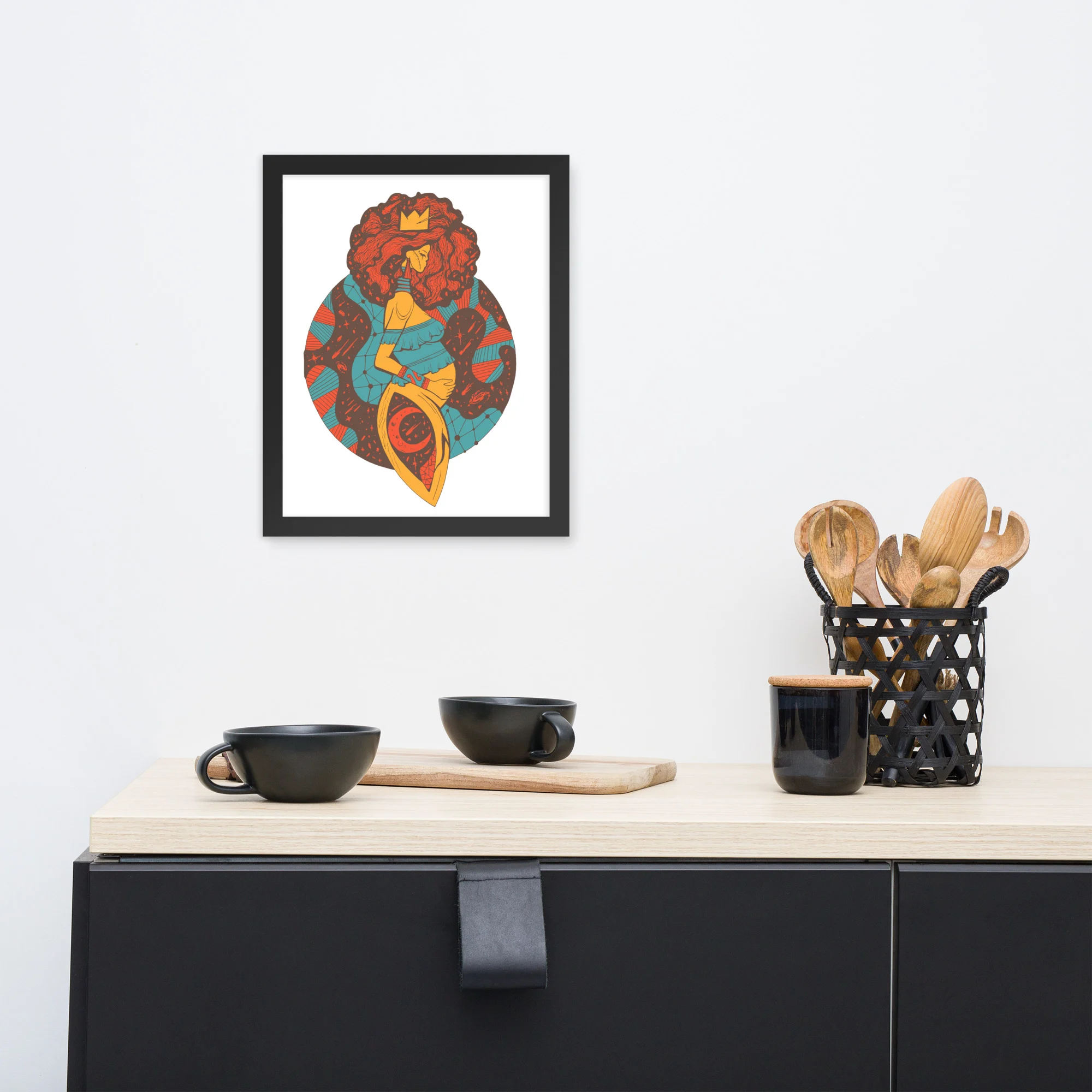Cafe Birth of Sahelle | Art gift for Mom Framed Art Print - Image 2