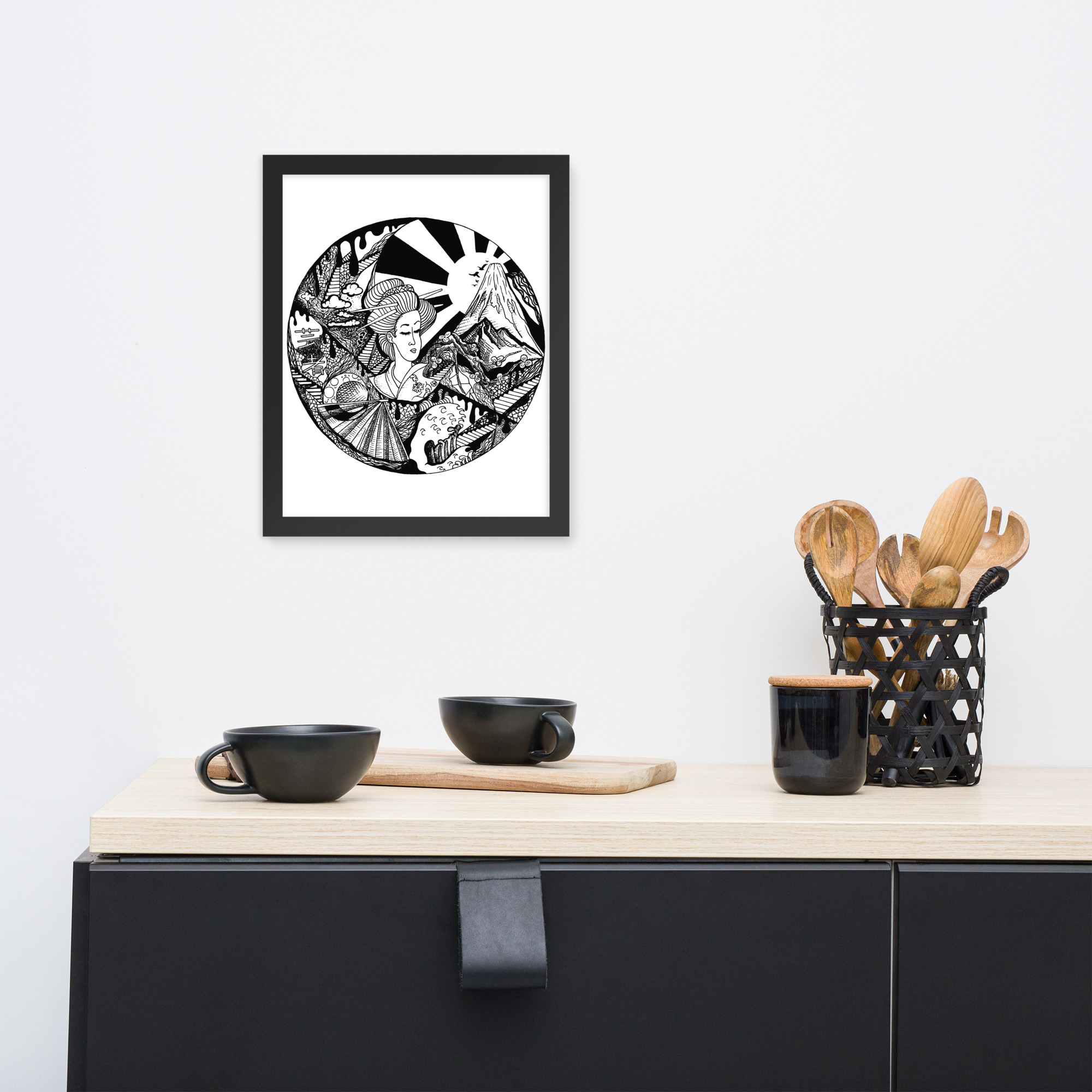 Dreaming of Japan - Japanese Circle Framed Art Print - Image 2