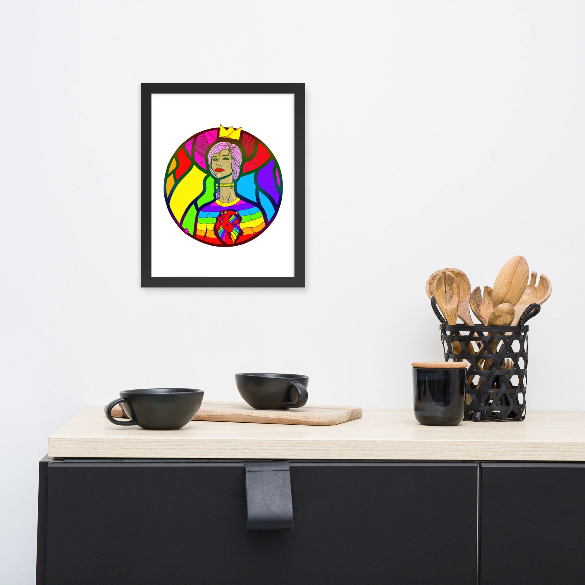 Pride Beauty Circle - Pride Framed Art Print - Image 3