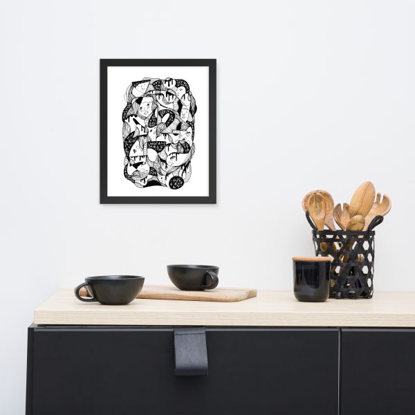 10 Faces and Numbers - Numbers Framed Art Print
