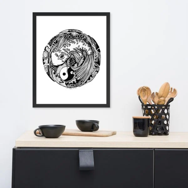 Koi of Balance - Koi Fish Framed Art Print