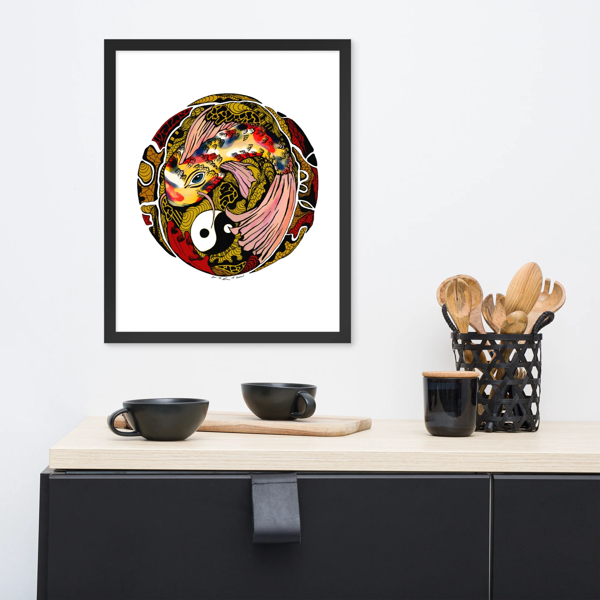 Legacy Koi of Balance - Koi Fish Framed Art Print
