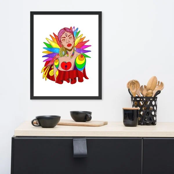 Pride Beauty in Frames - Pride Framed Art Print