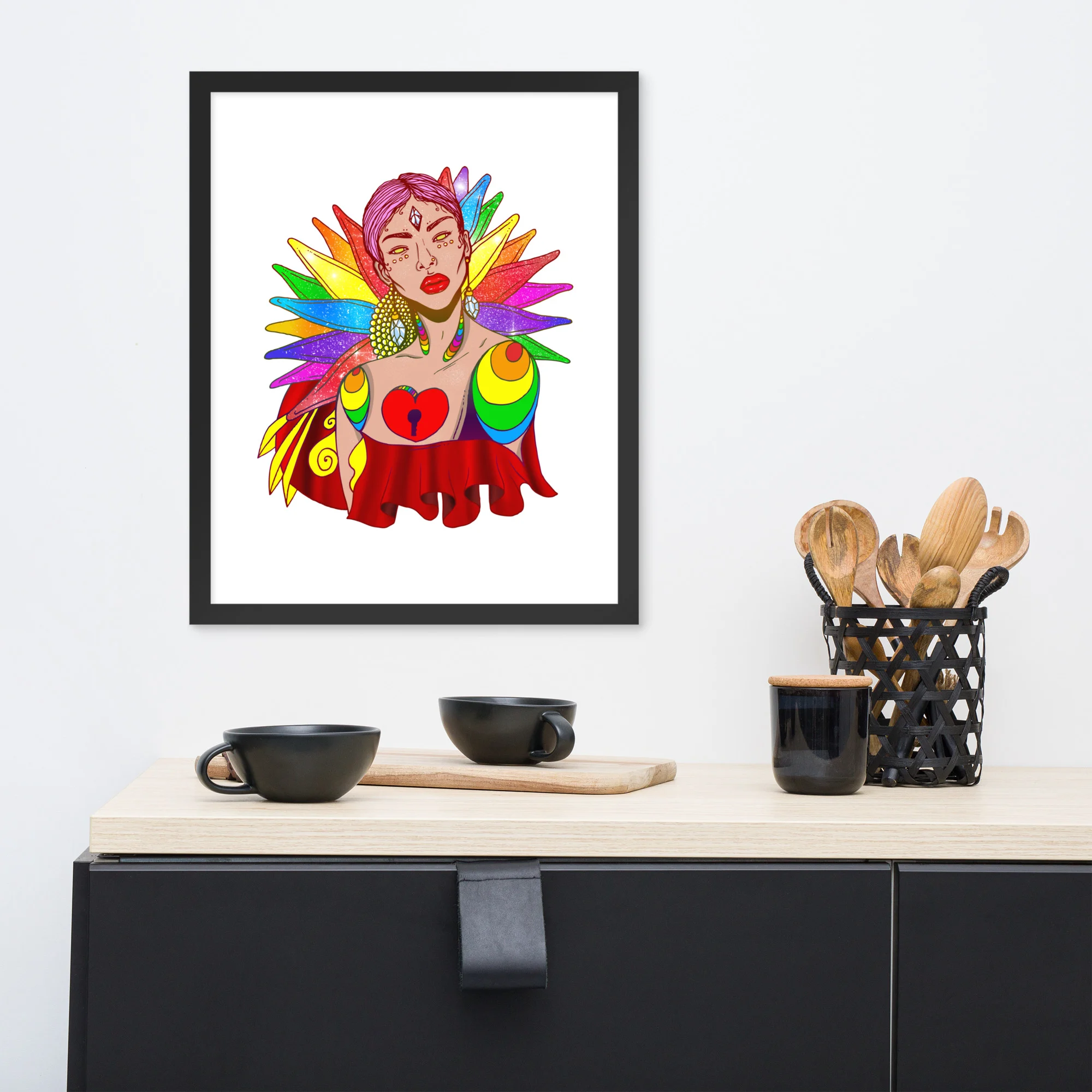 Pride Beauty in Frames - Pride Framed Art Print