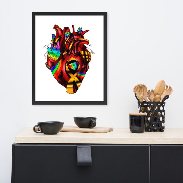 Pride Awareness Heart in Frames – Pride Framed Art Print