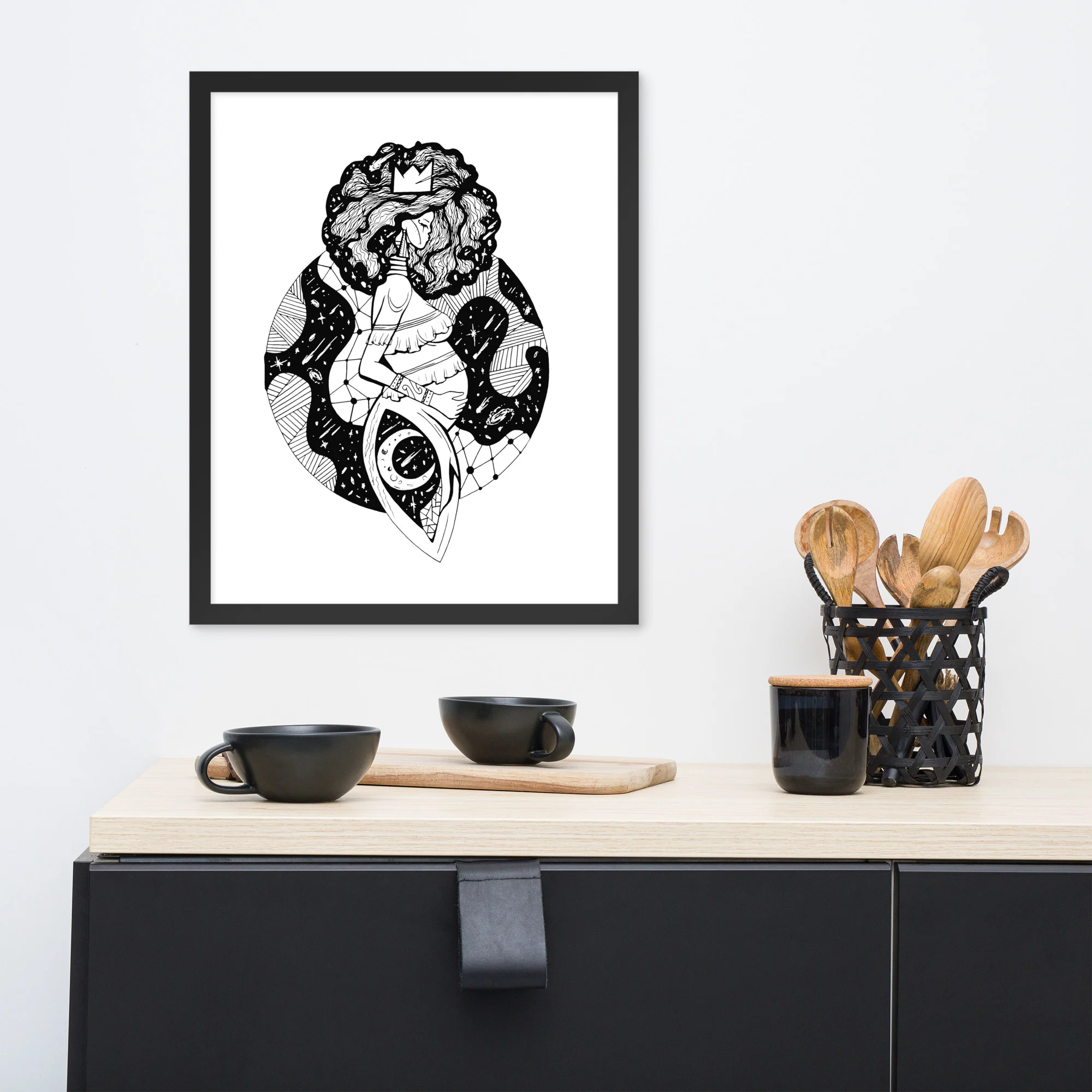 Birth of Sahelle | Art gift for Mom Framed Art Print - Image 3