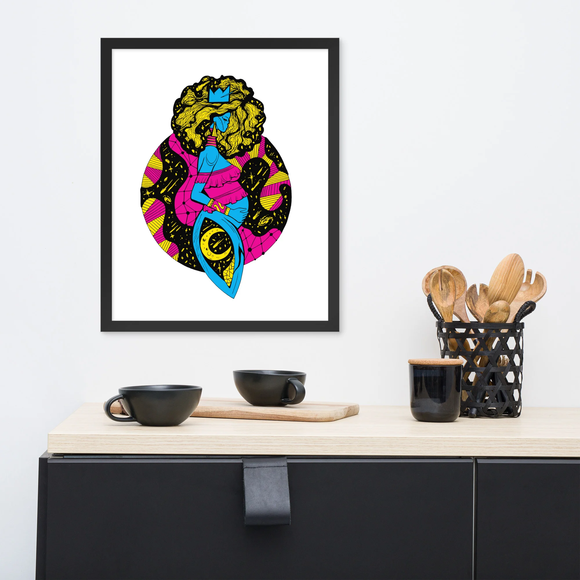 CMYK Birth of Sahelle | Art gift for Mom Framed Art Print - Image 3
