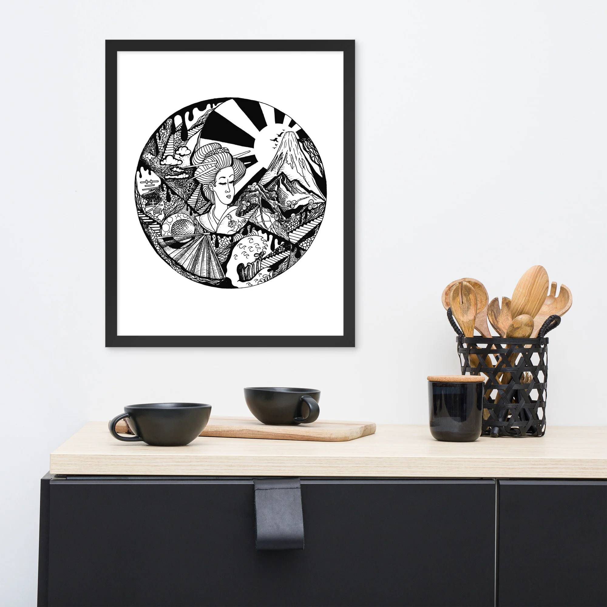 Dreaming of Japan - Japanese Circle Framed Art Print - Image 3