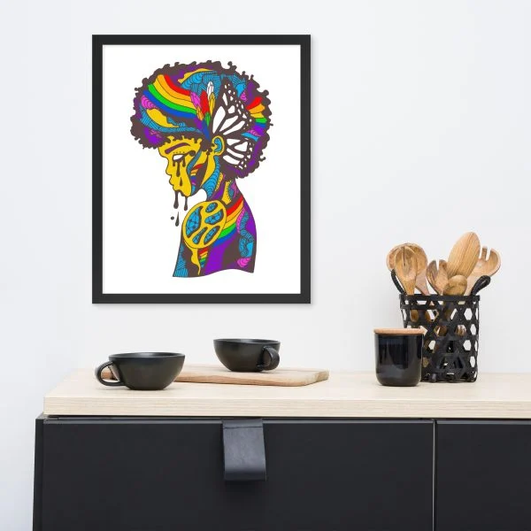 Vibrant Beauty in Struggle - Pride Framed Wall Art