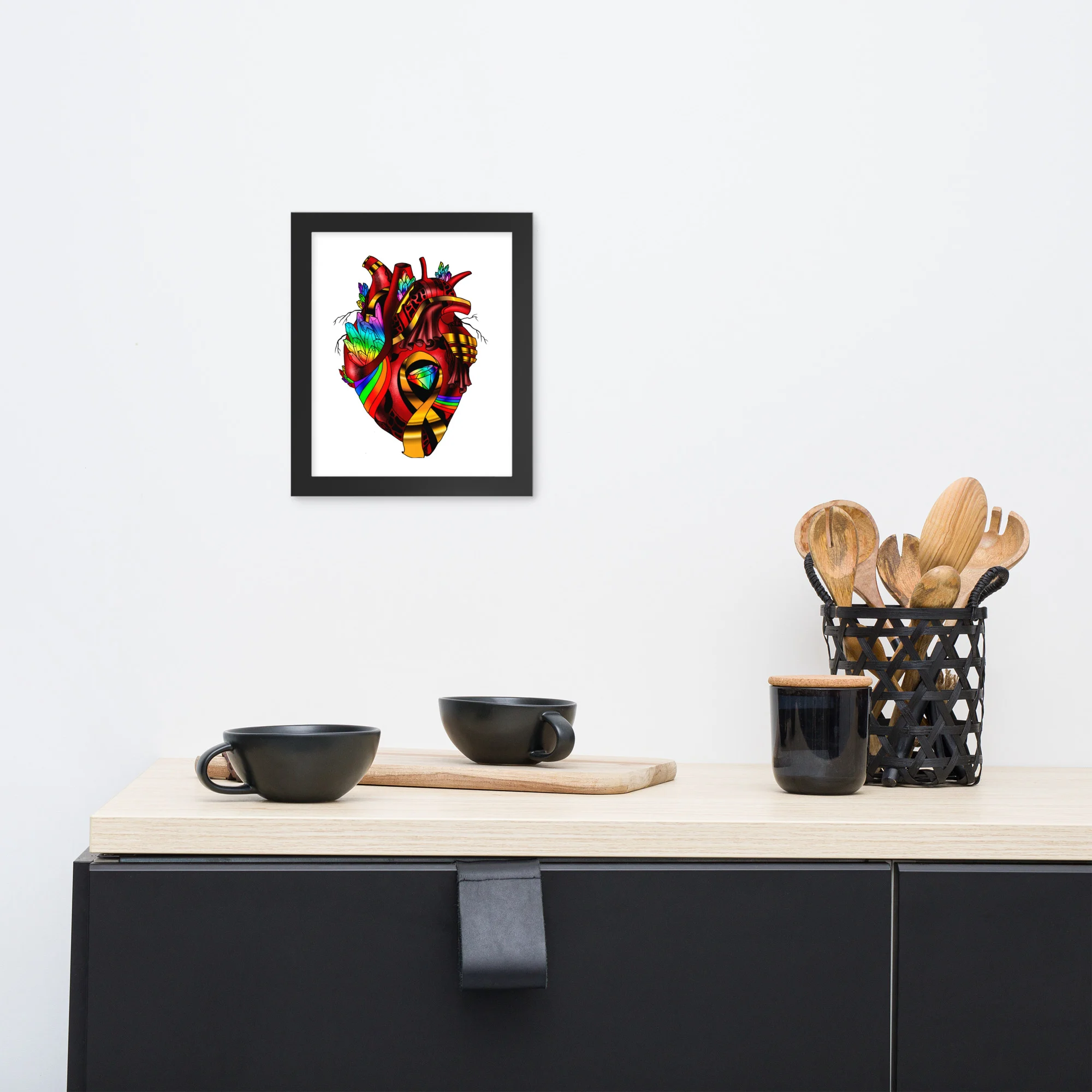 Pride Awareness Heart in Frames – Pride Framed Art Print - Image 2