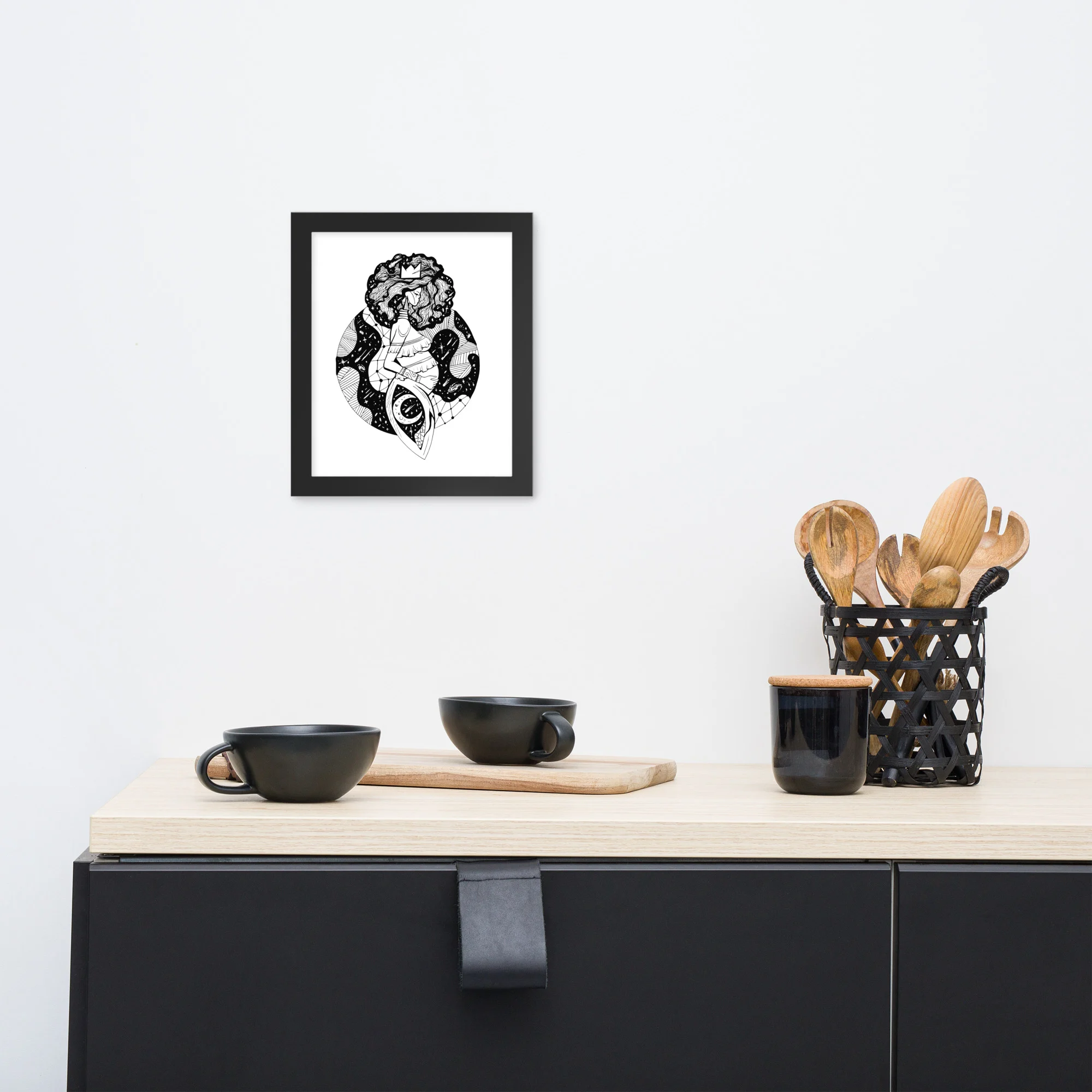 Birth of Sahelle | Art gift for Mom Framed Art Print