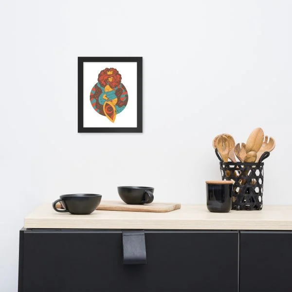 Cafe Birth of Sahelle | Art gift for Mom Framed Art Print
