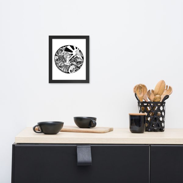 Dreaming of Japan - Japanese Circle Framed Art Print