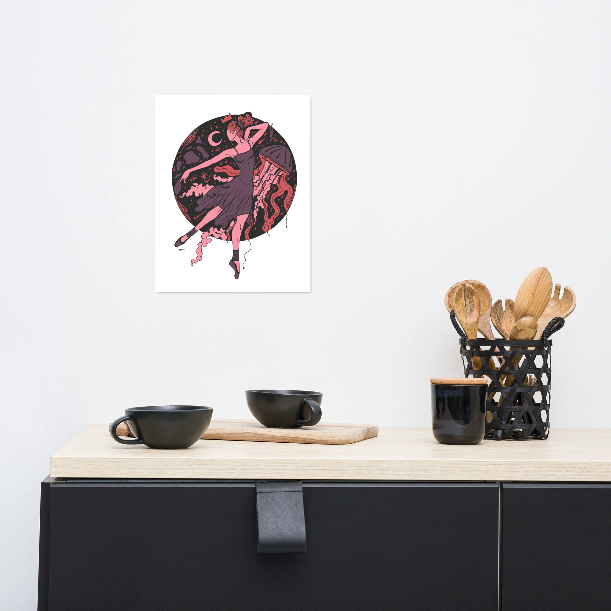 Amber and Rose The Oceanic Dancer | Ballerina Art – Ballet Art Print - Image 2