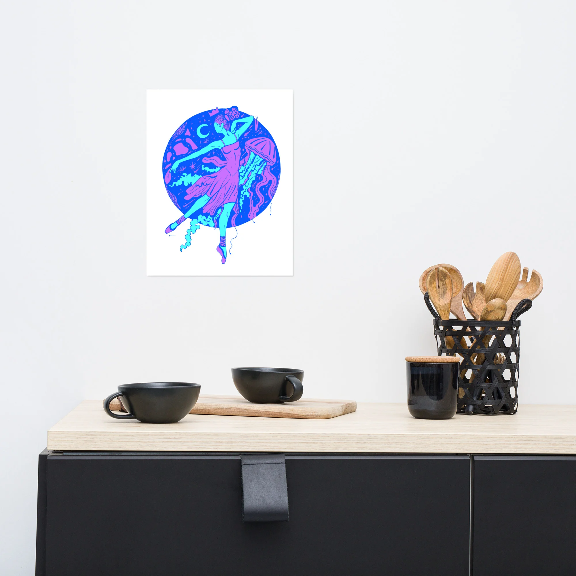 Blue The Oceanic Dancer | Ballerina Art – Ballet Art Print - Image 2