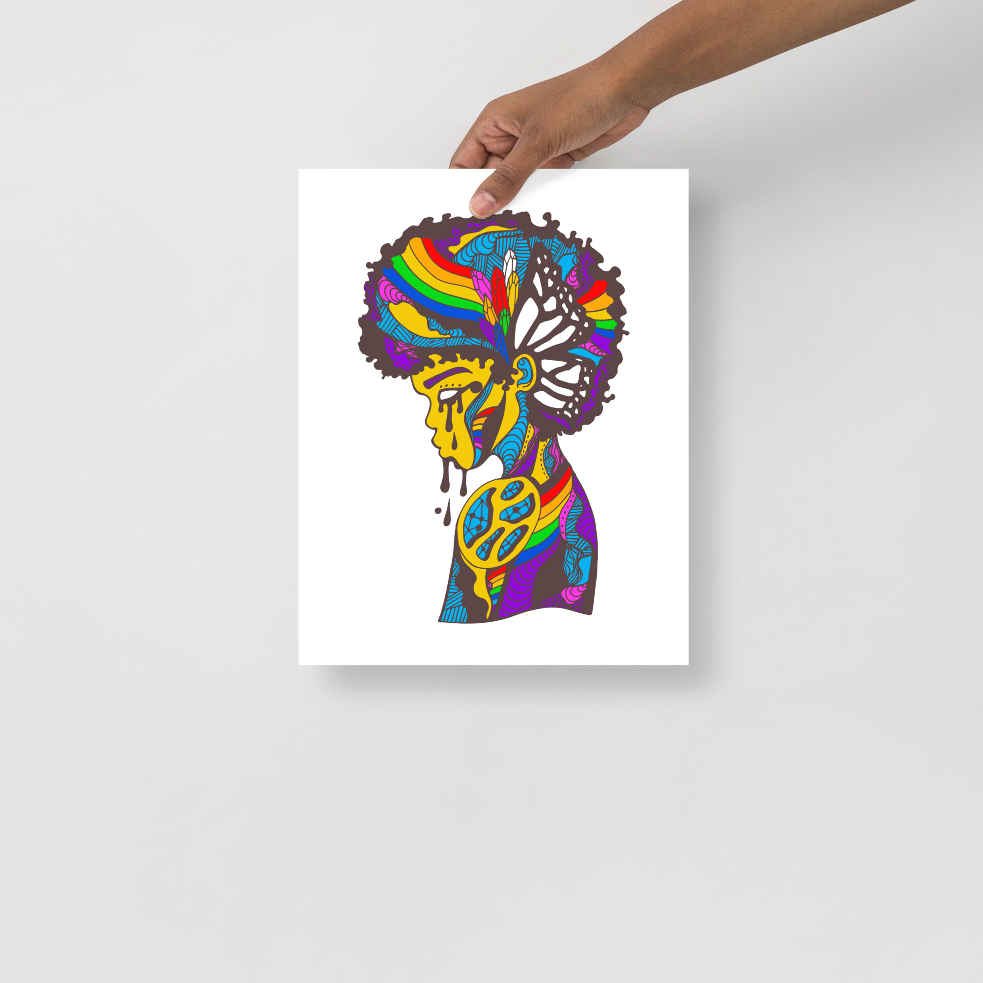 Vibrant Beauty in Struggle – Pride Artwork Print | Pride Art - Image 2