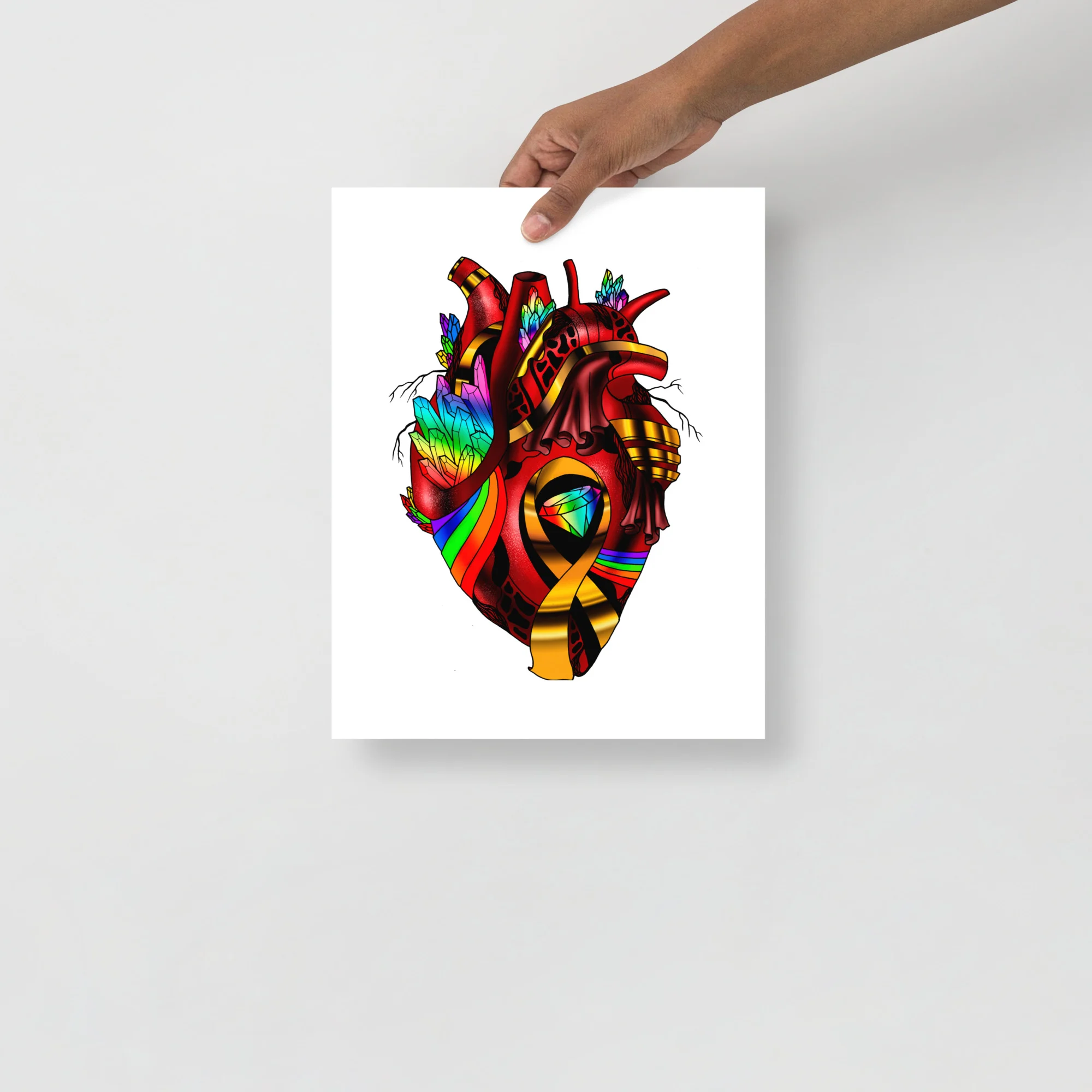 Pride Awareness Heart Art Print – Pride Artwork Print - Image 2