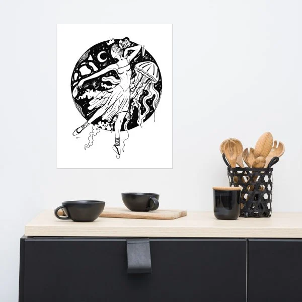The Oceanic Dancer | Ballerina Art - Ballet Art Print
