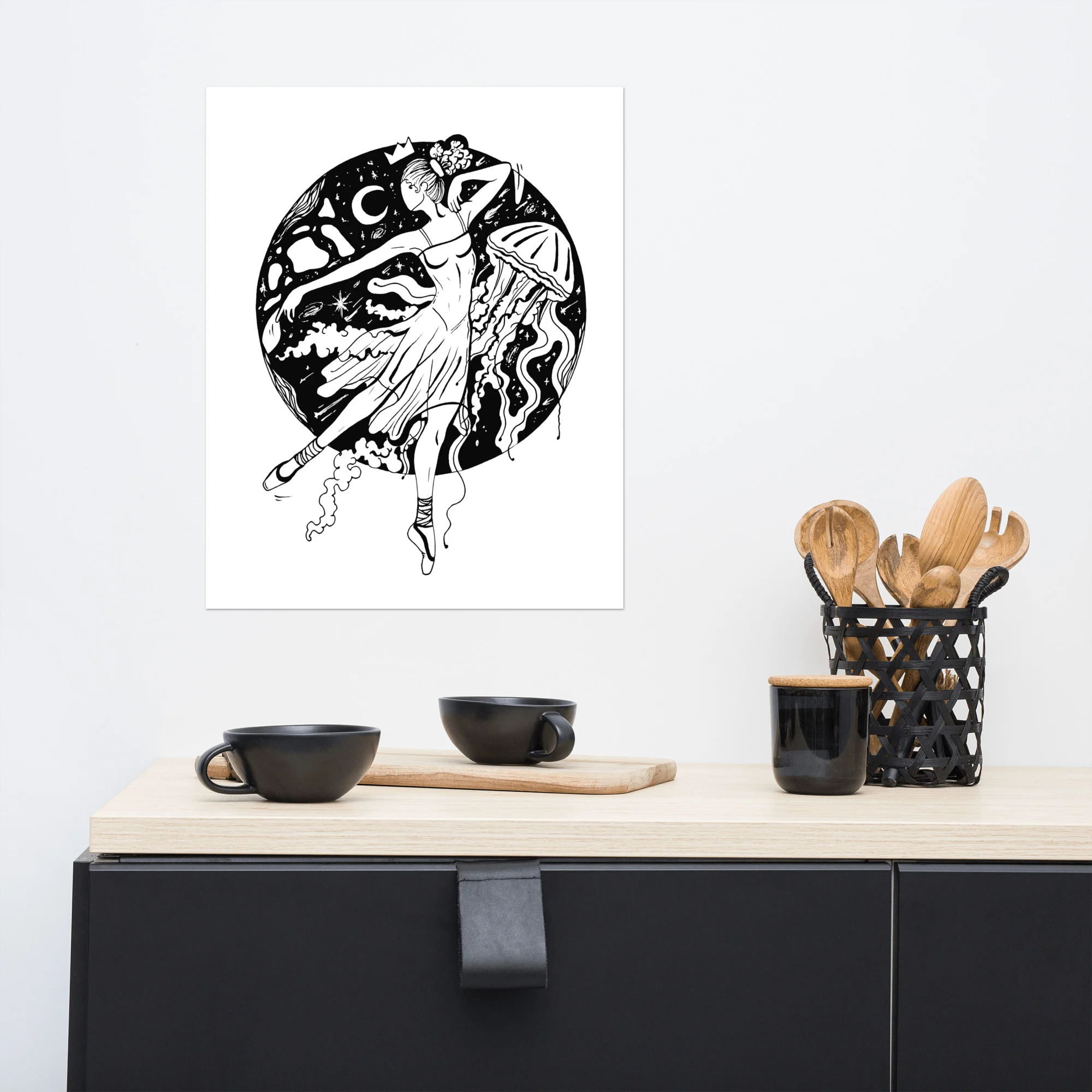 The Oceanic Dancer | Ballerina Art - Ballet Art Print
