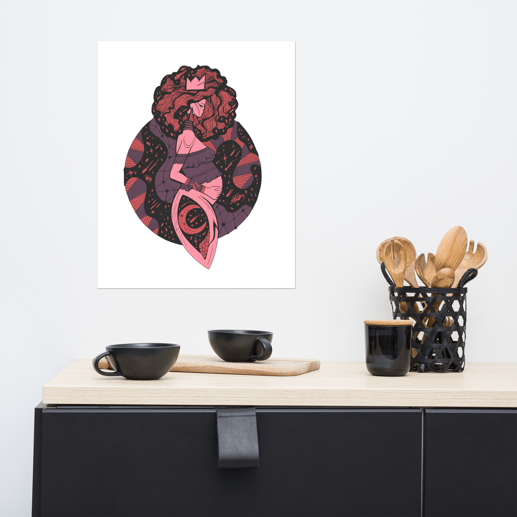 Amber and Rose Birth of Sahelle | Mom Art Print