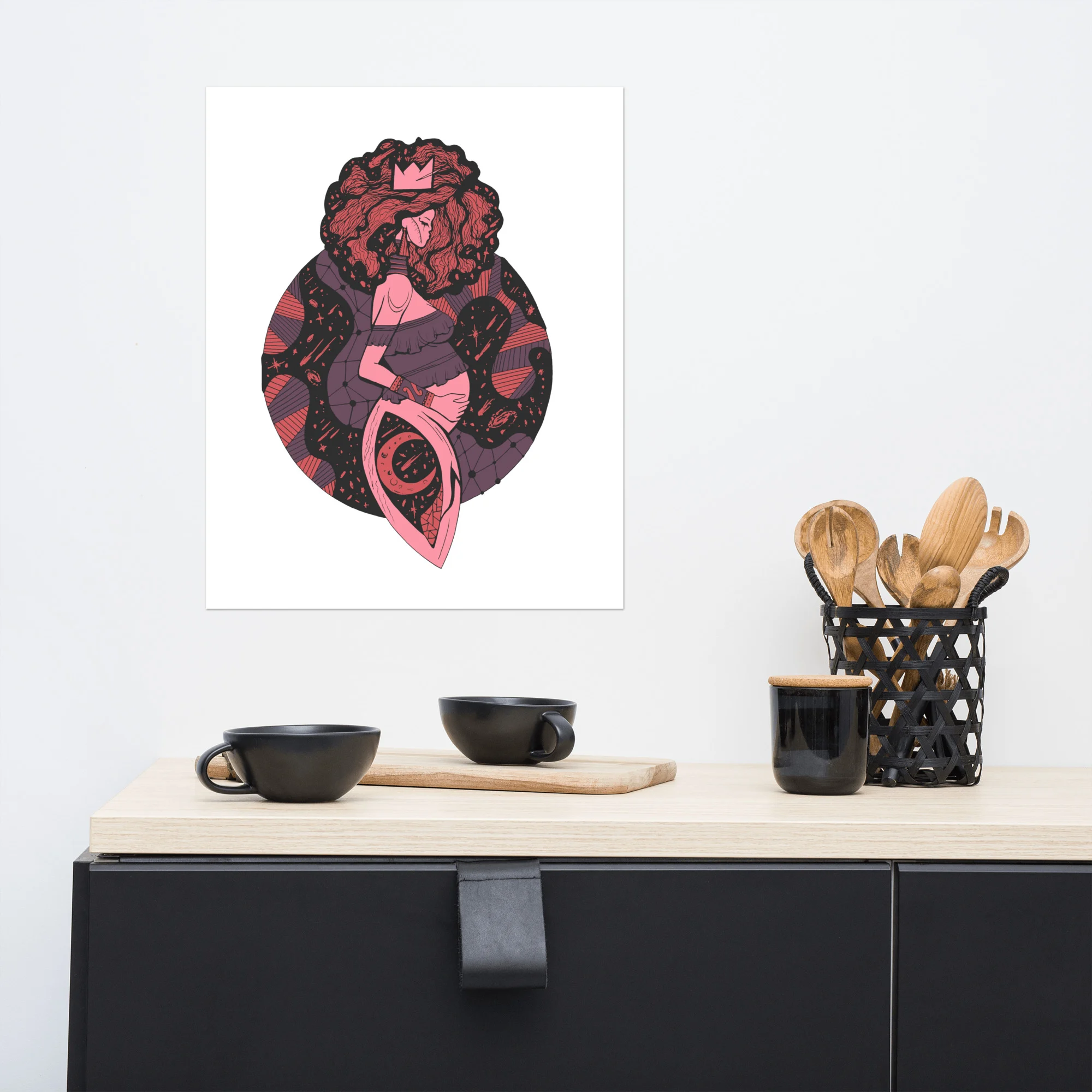 Amber and Rose Birth of Sahelle | Mom Art Print