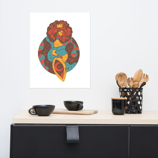Cafe Birth of Sahelle | Mom Drawing – Mom Art Print