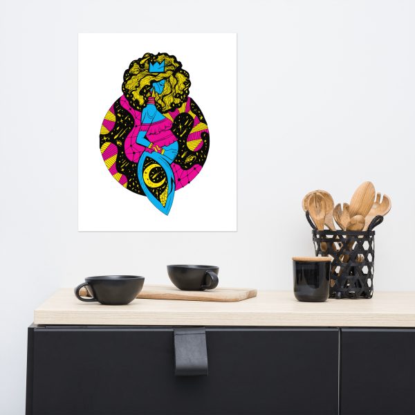 CMYK Birth of Sahelle | Mom Drawing – Mom Art Print