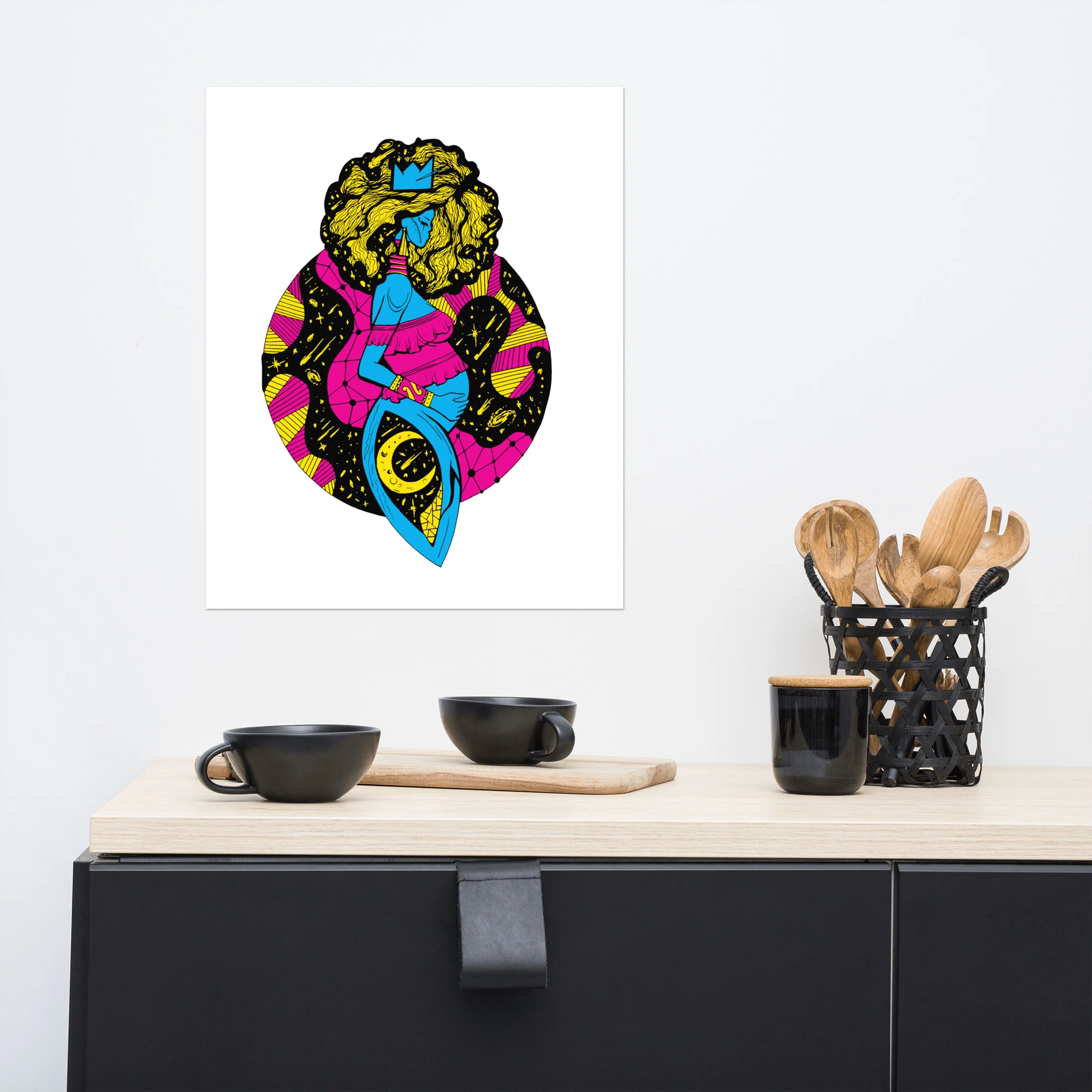 CMYK Birth of Sahelle | Mom Drawing – Mom Art Print