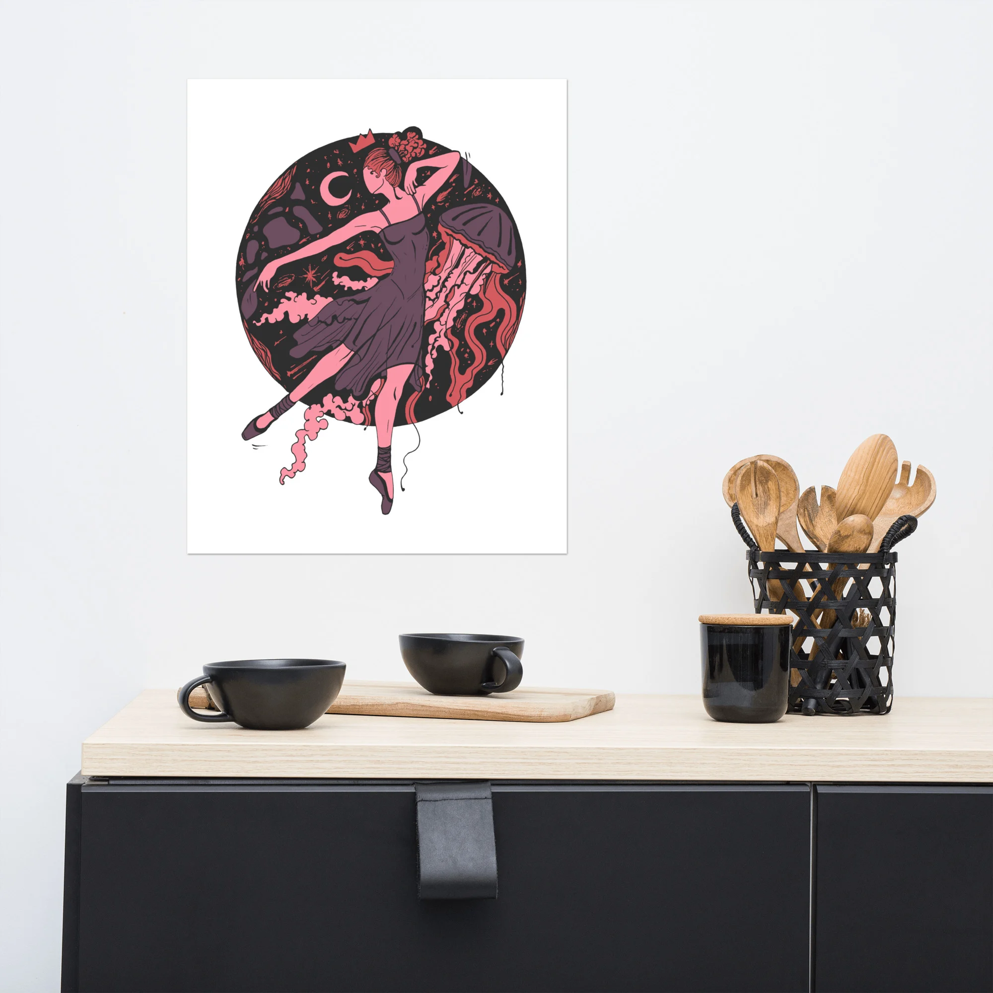 Amber and Rose The Oceanic Dancer | Ballerina Art – Ballet Art Print