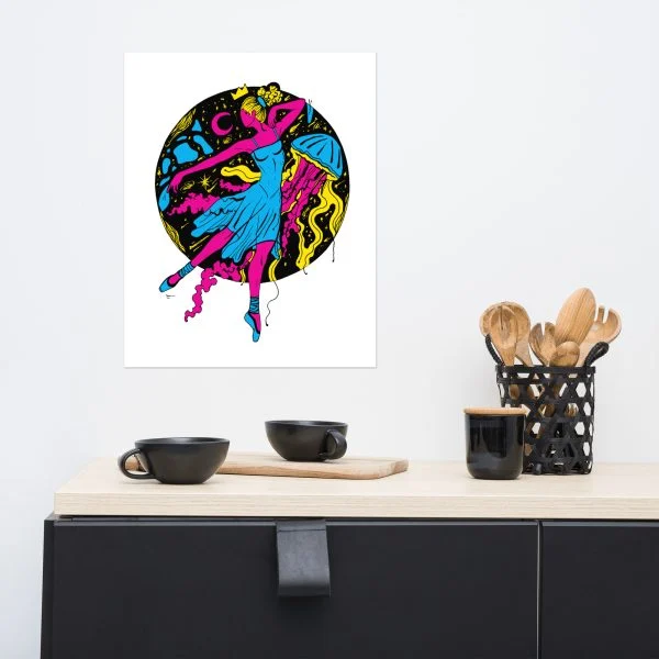 CMYK The Oceanic Dancer | Ballerina Art – Ballet Art Print