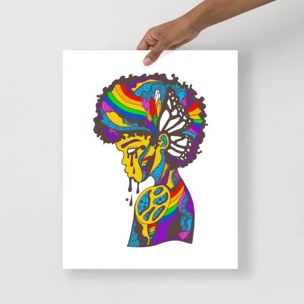 Vibrant Beauty in Struggle – Pride Artwork Print | Pride Art