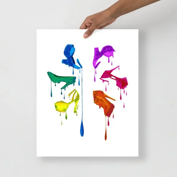 Le Couleurs Des Chaussures – High Heel Artwork Print | Pride Art