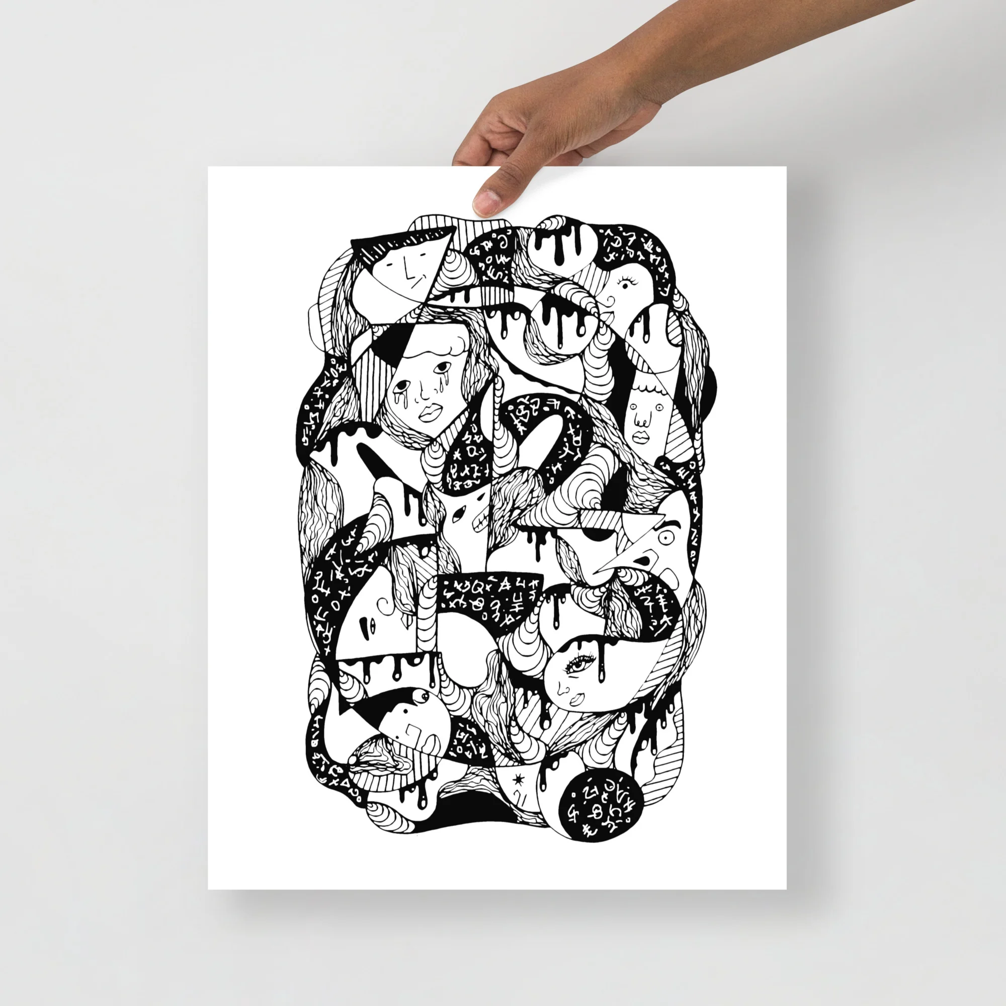 10 Faces and Numbers - Numbers Art Print - Image 3