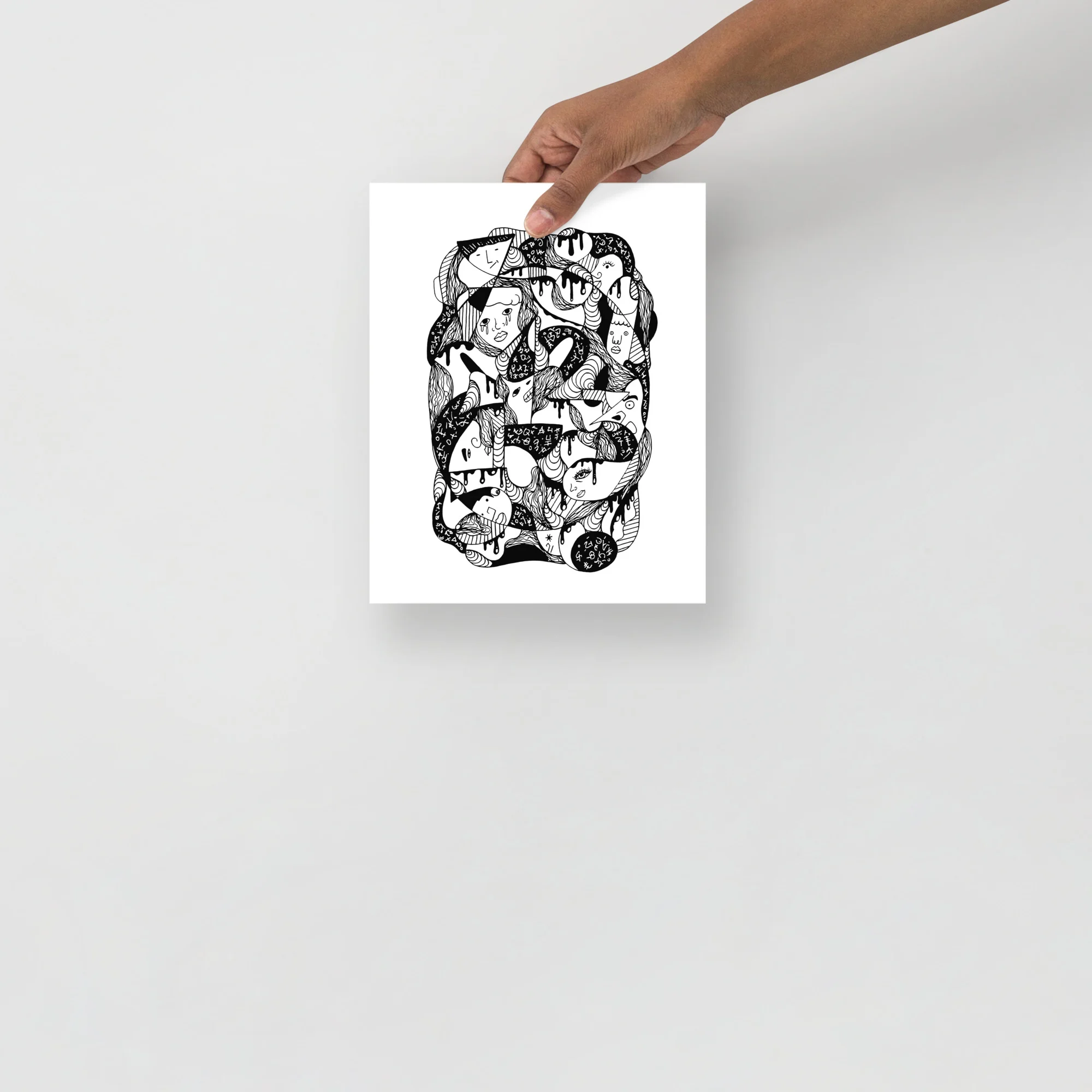10 Faces and Numbers - Numbers Art Print - Image 2