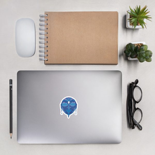 Mountain Blue African Mask No. 2 - African Stickers