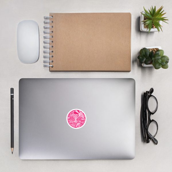 Pink Dreaming of Japan - Japanese Circle Stickers
