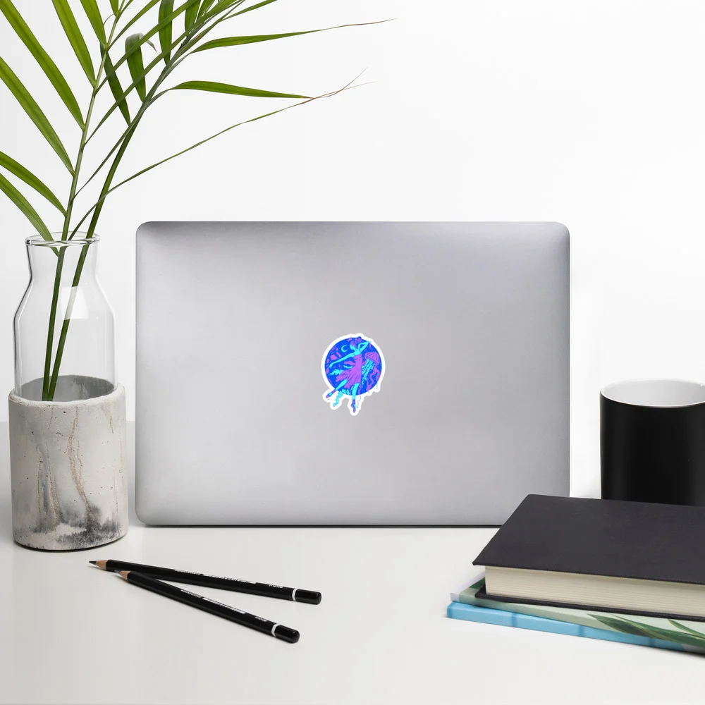 Blue The Oceanic Dancer | Ballerina Drawing Stickers - Image 2