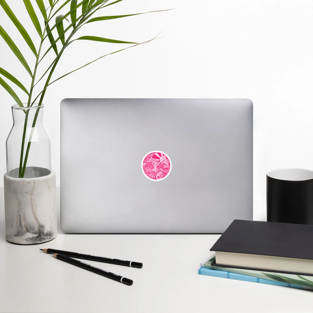 Pink Dreaming of Japan - Japanese Circle Stickers - Image 2