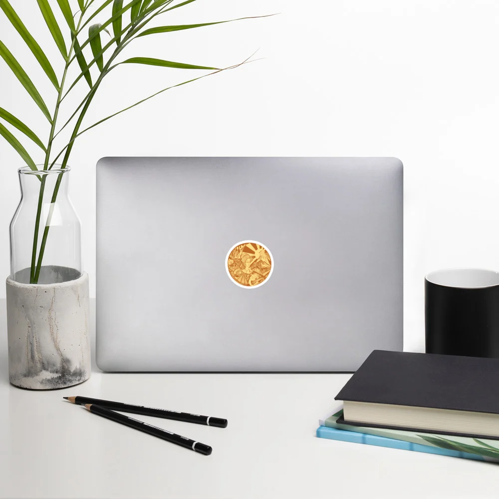 Terracotta Dreaming of Japan - Japanese Circle Stickers - Image 2
