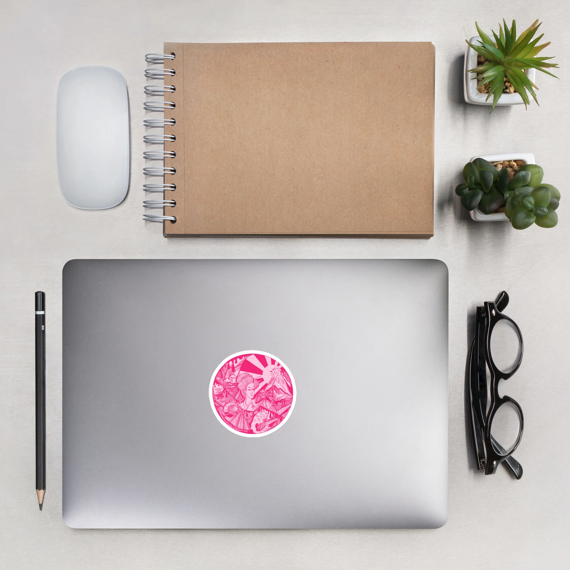 Pink Dreaming of Japan - Japanese Circle Stickers - Image 4